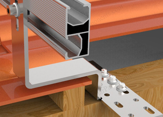 Roof mounting hardware close-up